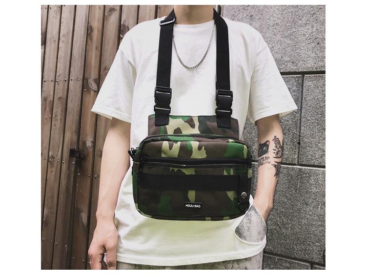 2019 Amazon Chic Multi Pockets Trendy Suspender Ammo Bag Waist Bag Fashion Vest Bag Men