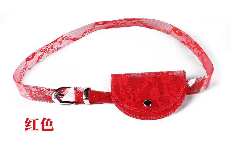 2019 Fashionable Ladies Lace Belt Bag Transparent Mini Waist Bag Jelly Pvc Fanny Pack Women's Bag Wholesale