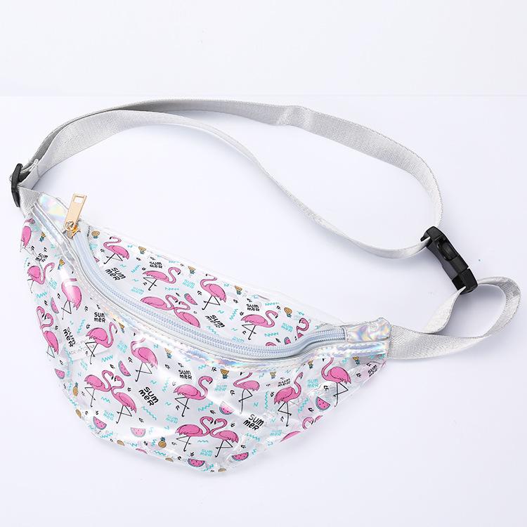 2019 Female Newest Cheap Cute Cartoon Unicorn Flamingo PVC Clear Fanny Pack  Waist Bum Bag For Girls