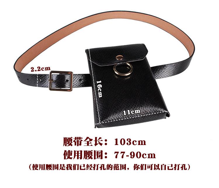 2019 Leather Women Fanny Pack Fashion Snakeskin Python Waist Packs Belt Bag Female Waist Bag Wholesale