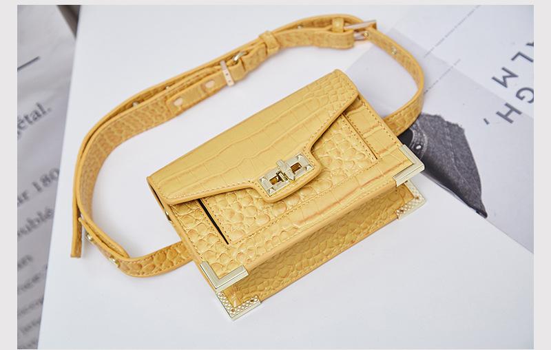 2019 Multifunction Korea Trendy Women Waist Belt Bag Alligator Leather fashion Messenger Bags Fanny Pack For Ladies