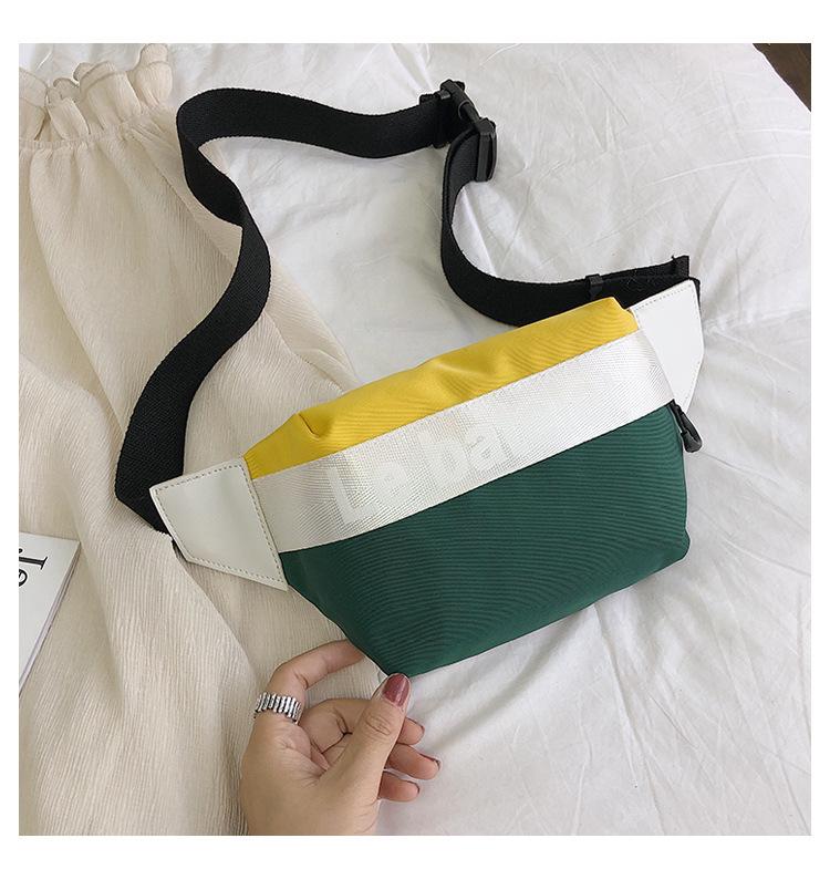 2019 OEM Customized Wholesale Leisure Canvas Fanny Pack Contrast Color Bum Bag Waist Bag For Men