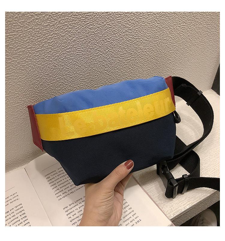 2019 OEM Customized Wholesale Leisure Canvas Fanny Pack Contrast Color Bum Bag Waist Bag For Men
