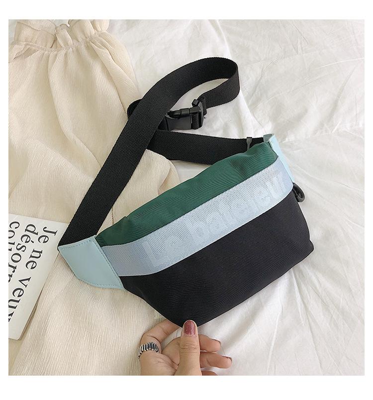 2019 OEM Customized Wholesale Leisure Canvas Fanny Pack Contrast Color Bum Bag Waist Bag For Men