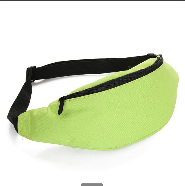 2019 Top Sale Unisex Outdoor Running Sport Belt Bag Cheap Custom Logo Canvas Neon Fanny Pack Waist Bag