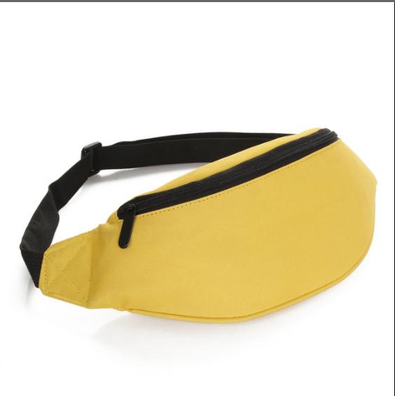 2019 Top Sale Unisex Outdoor Running Sport Belt Bag Cheap Custom Logo Canvas Neon Fanny Pack Waist Bag