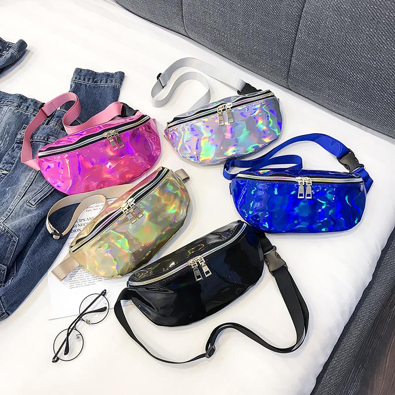 2019 latest korean fashion little boys girls hologram small size hot sale waist bag fanny pack bag for kids children