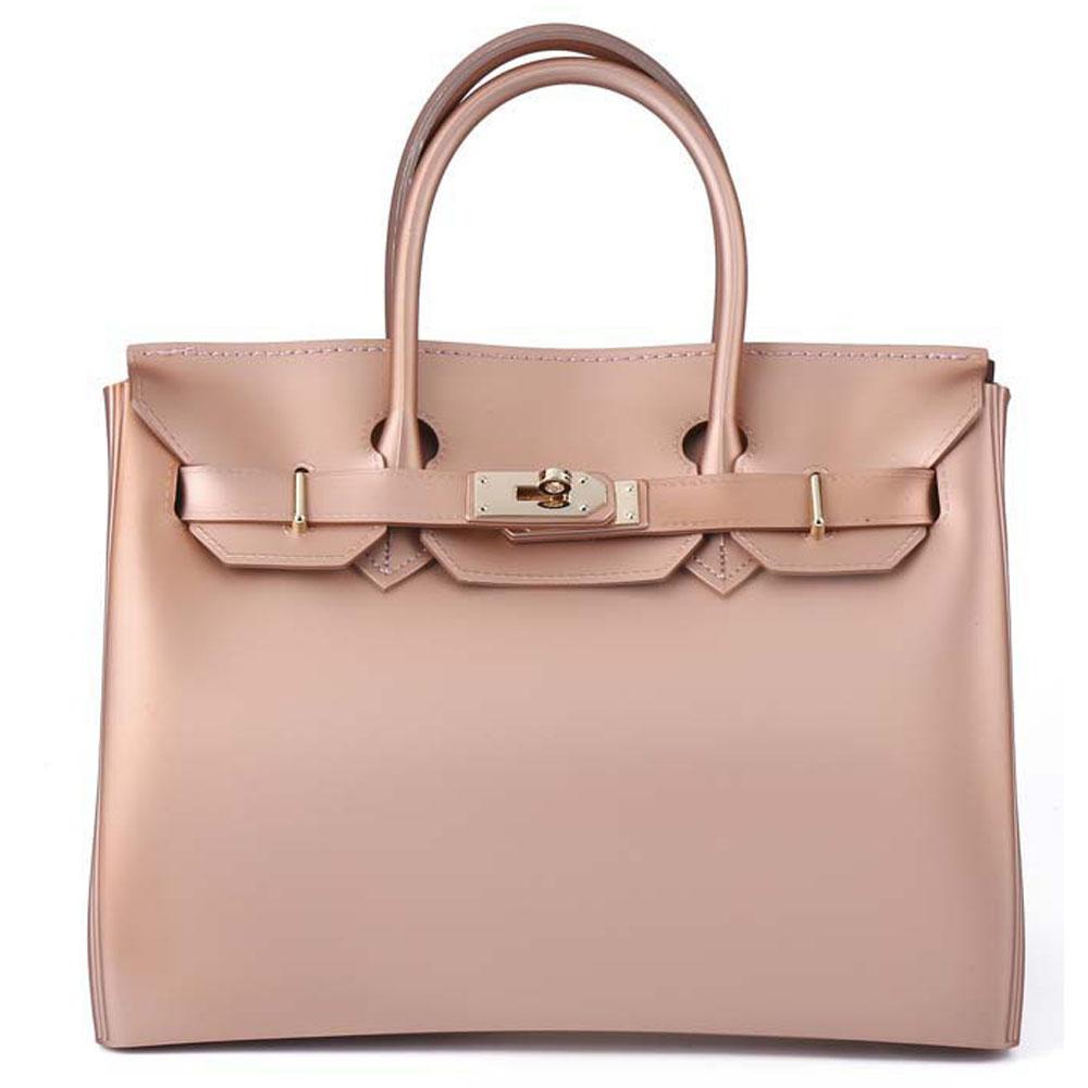2019 low MOQ PU bag women summer beach  bag jelly tote bag