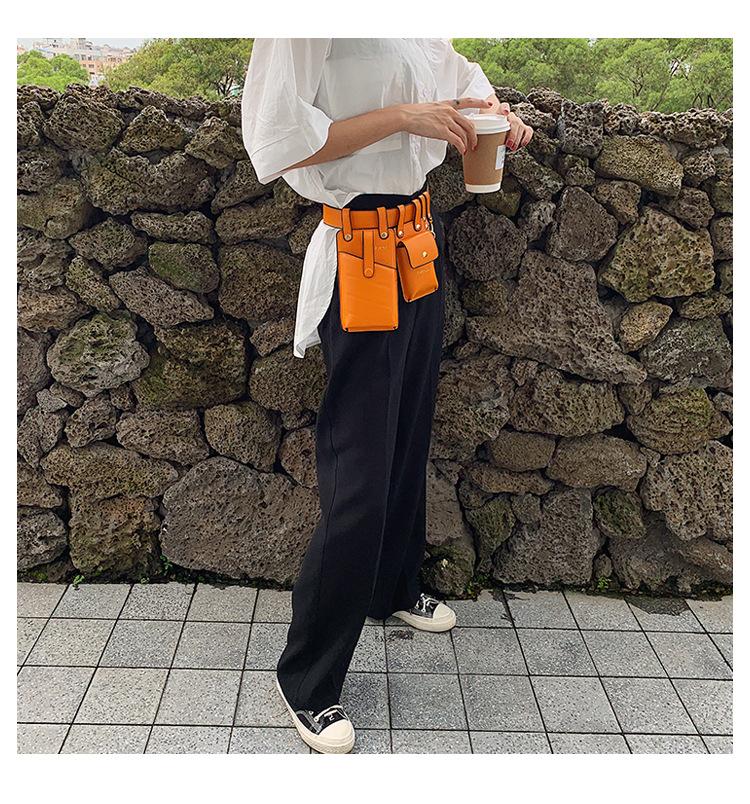 Cool Personalized Mini Leather Fanny Pack Cell Phone Belt Bag Fashion Waist Bag For Ladies 2019