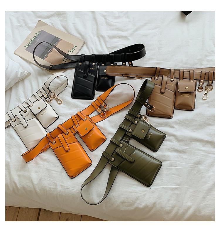 Cool Personalized Mini Leather Fanny Pack Cell Phone Belt Bag Fashion Waist Bag For Ladies 2019