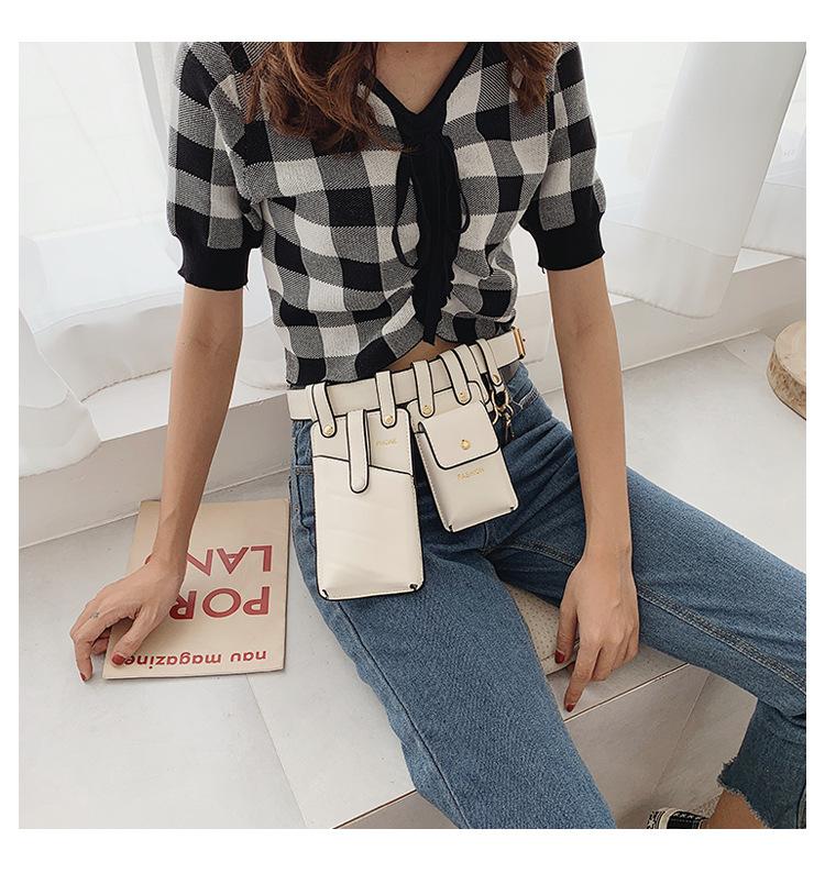 Cool Personalized Mini Leather Fanny Pack Cell Phone Belt Bag Fashion Waist Bag For Ladies 2019