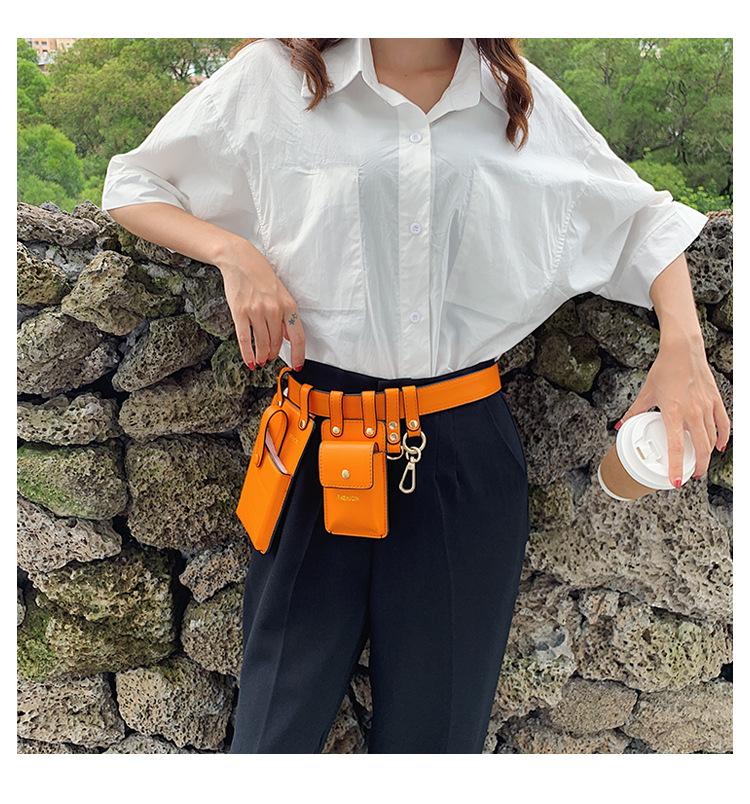 Cool Personalized Mini Leather Fanny Pack Cell Phone Belt Bag Fashion Waist Bag For Ladies 2019