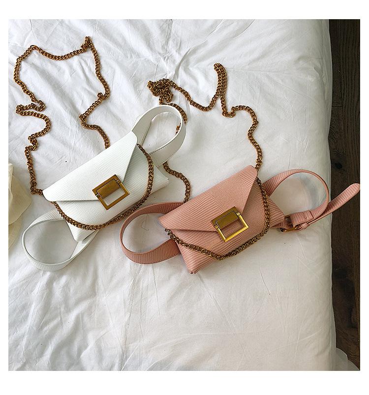 Fashion Women's Bag Chain Shoulder Bag Young Girl Waist Pack Leather Belt Bag 2019
