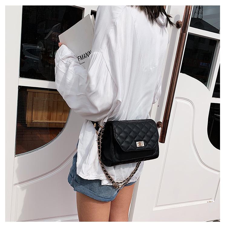 Hot Sale Newest Quilted Leather Fashion Chest Bag Women Waist Belt Bag Lady Fanny Pack Purse 2019