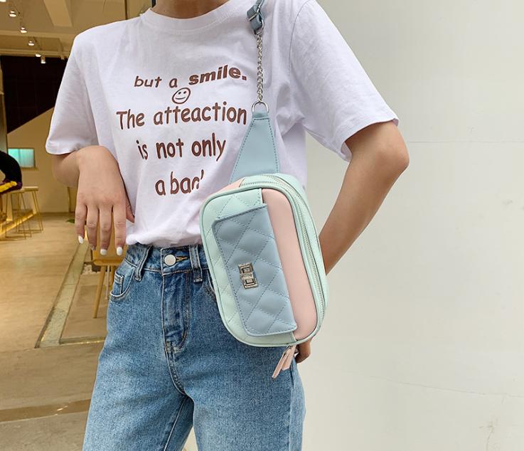 Ins Chic High Quality Trendy Crossbody Bag Women Korea Girls Ladies Fanny Pack Waist Bag Leather Wholesale 2019