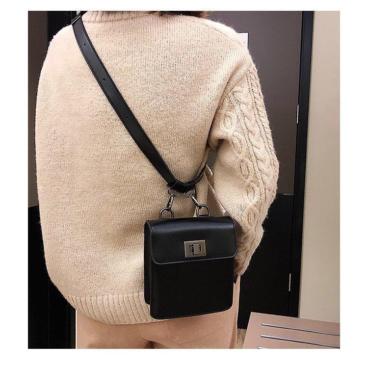 Instagram Hot Sale Phone Size Cool Women Rectangle Waist Belt Bag Leather Fanny Pack For Lady 2019