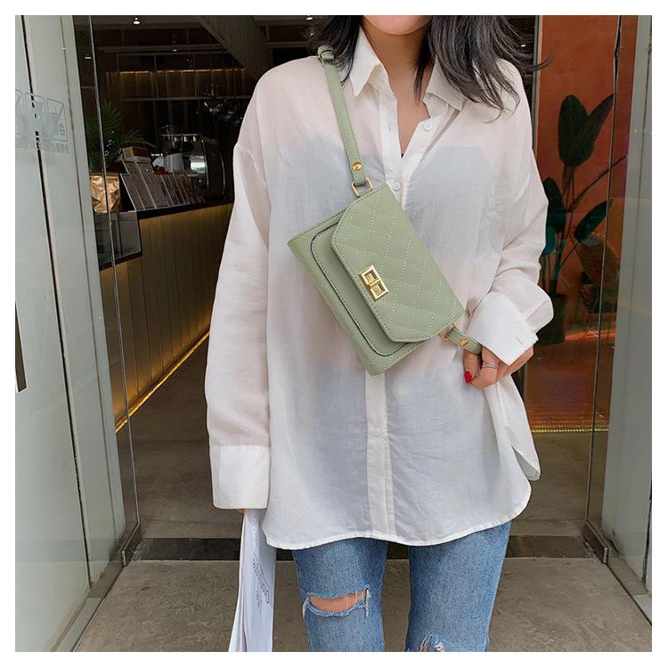 Latest Multifunction Fashion Faux Leather Women Waist Bag Shoulder Chest Bag Quilt Fanny Pack Belt Bag 2019