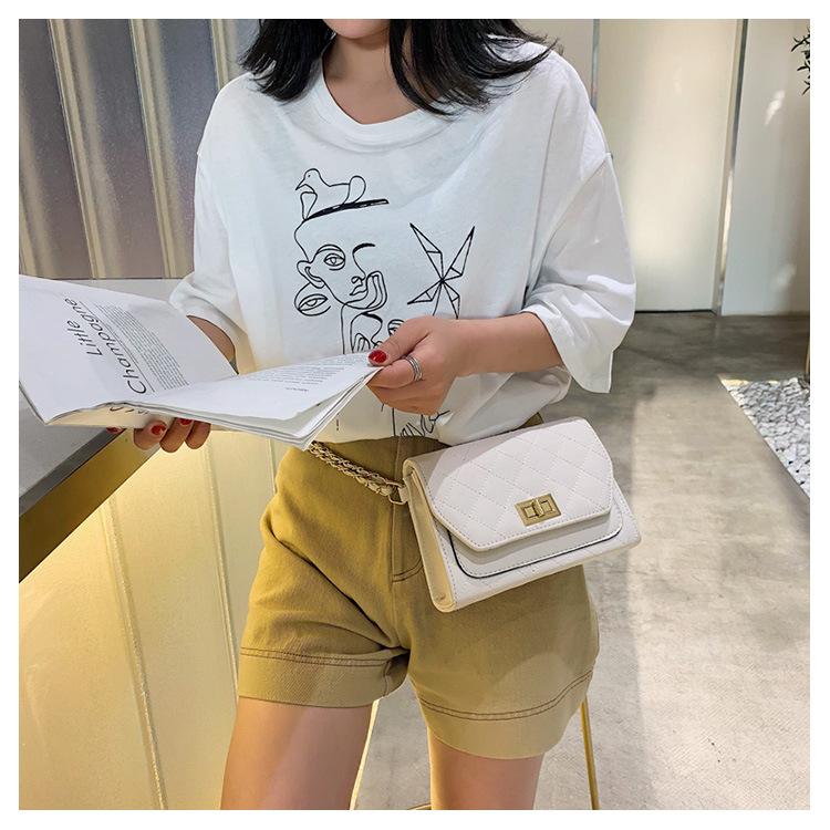 Latest Multifunction Fashion Faux Leather Women Waist Bag Shoulder Chest Bag Quilt Fanny Pack Belt Bag 2019