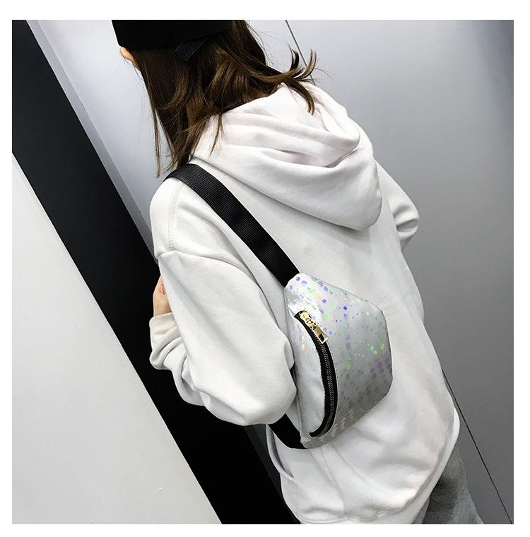 New Arrival Chic Glitter Sequin Fanny Pack Waist Bag Korea Sling Chest Bag 2019