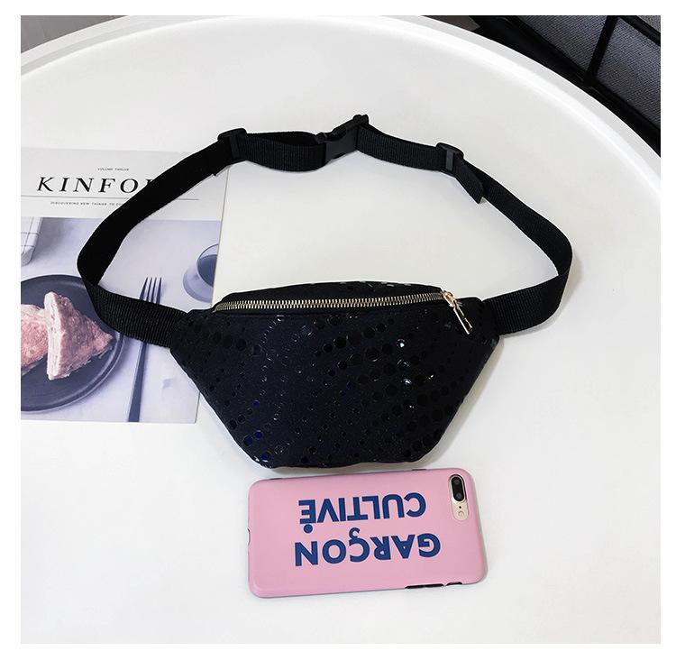 New Arrival Chic Glitter Sequin Fanny Pack Waist Bag Korea Sling Chest Bag 2019