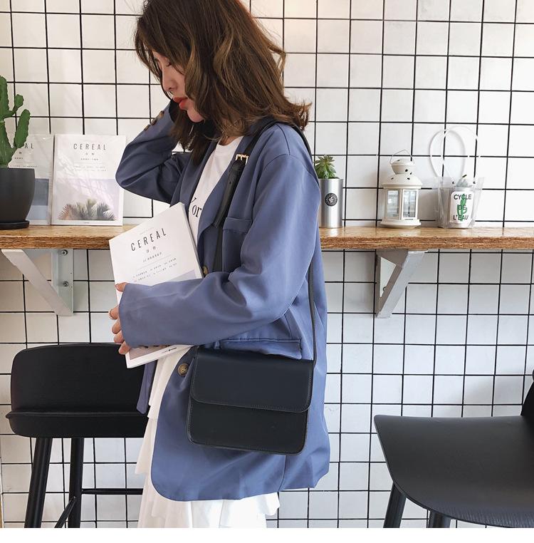 New Wholesale Pure Color Retro Square Leather Waist Bag Woman Ladies Fashion Fanny Pack 2019