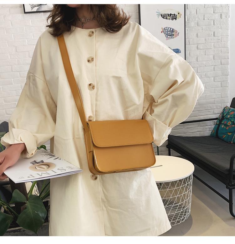 New Wholesale Pure Color Retro Square Leather Waist Bag Woman Ladies Fashion Fanny Pack 2019