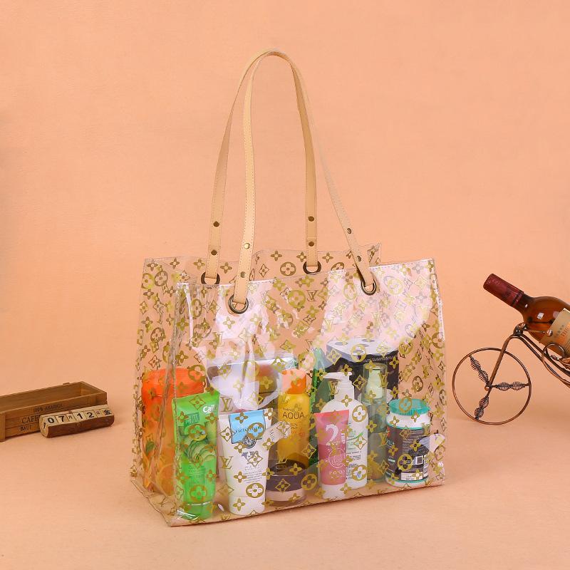 Wholesale convenient Fashion transparent Pvc Shoulder Bag handbag shopping Bags