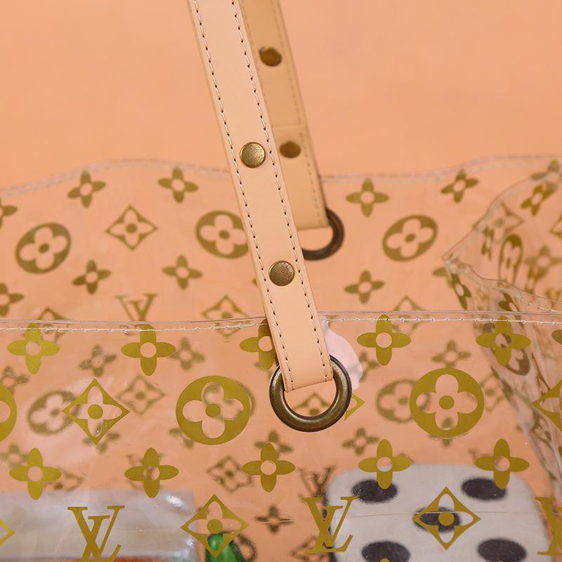 Wholesale convenient Fashion transparent Pvc Shoulder Bag handbag shopping Bags