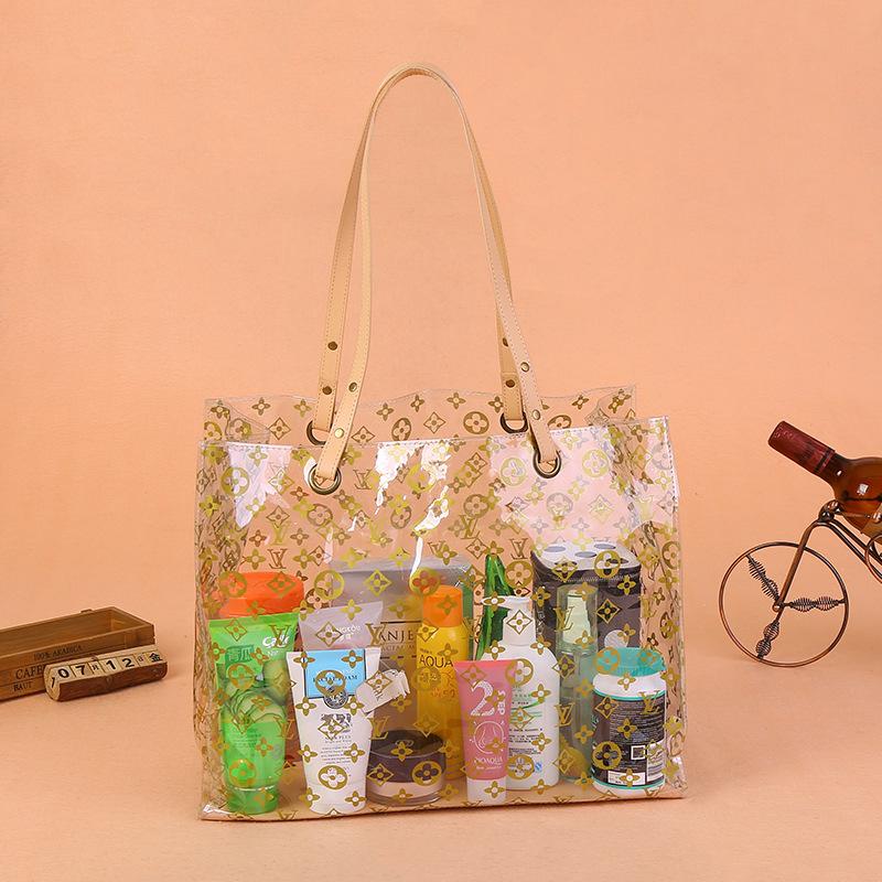 Wholesale convenient Fashion transparent Pvc Shoulder Bag handbag shopping Bags