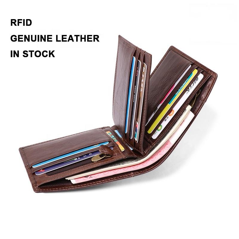 Fashion Minimalist bifold multifunctional men vintage business coin purse handgas wallet