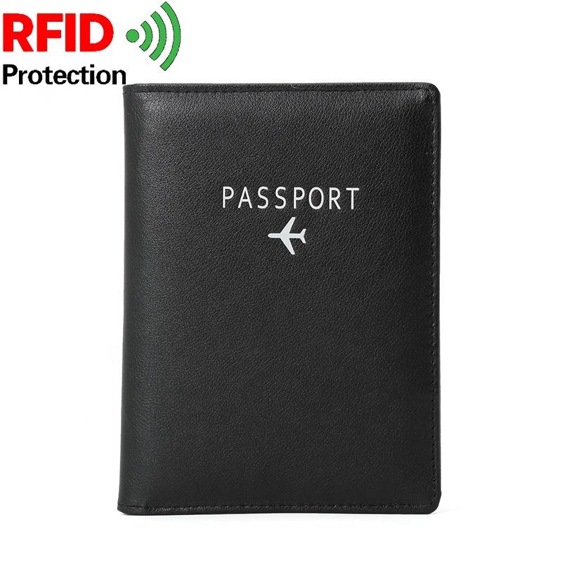 New Design Wholesale Custom Leather RFID Blocking Passport Holder Cover