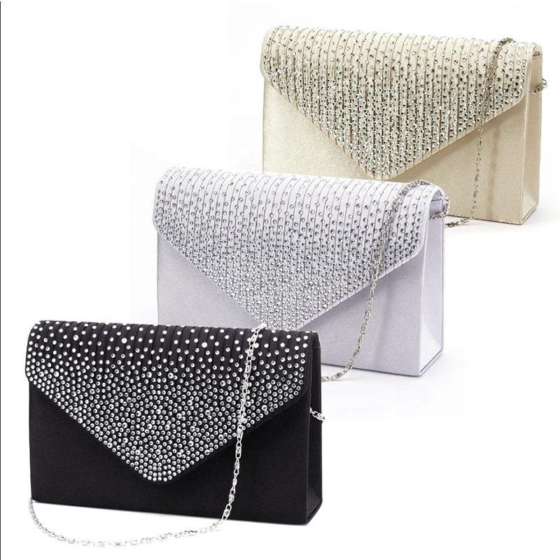 Fashion Bling Ladies Evening Clutch Bag Prom Envelope Handbag
