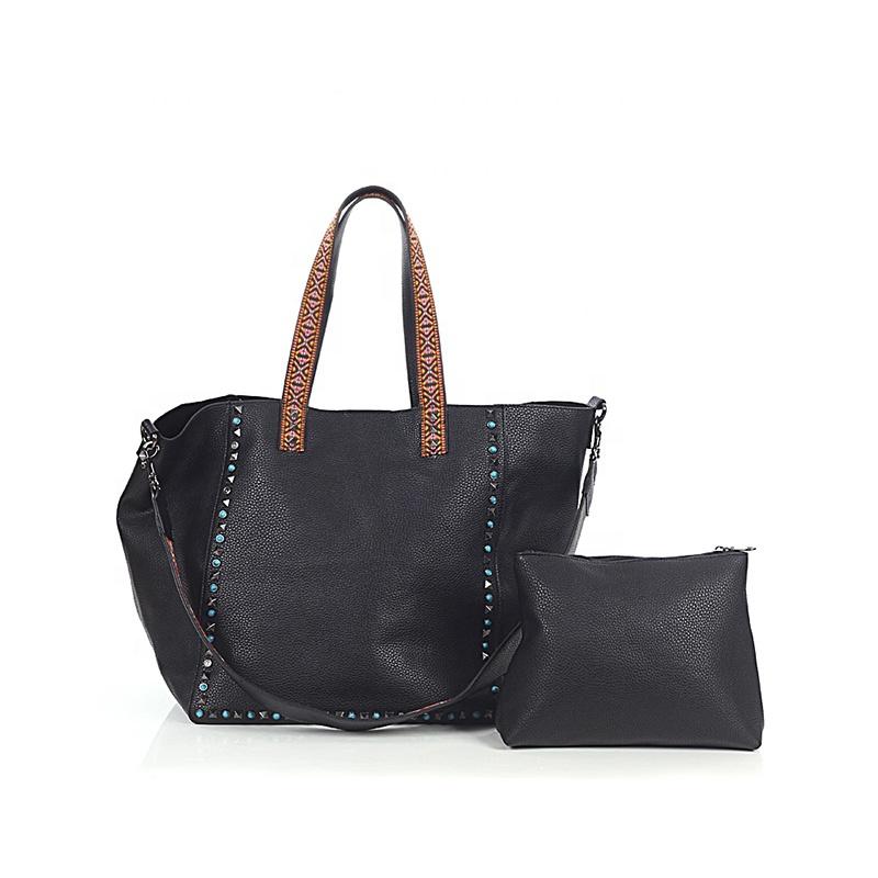 Wholesale Fashion Monogrammed Personalized PU Leather Purse Rivet Bag Guitar Strap Handbags