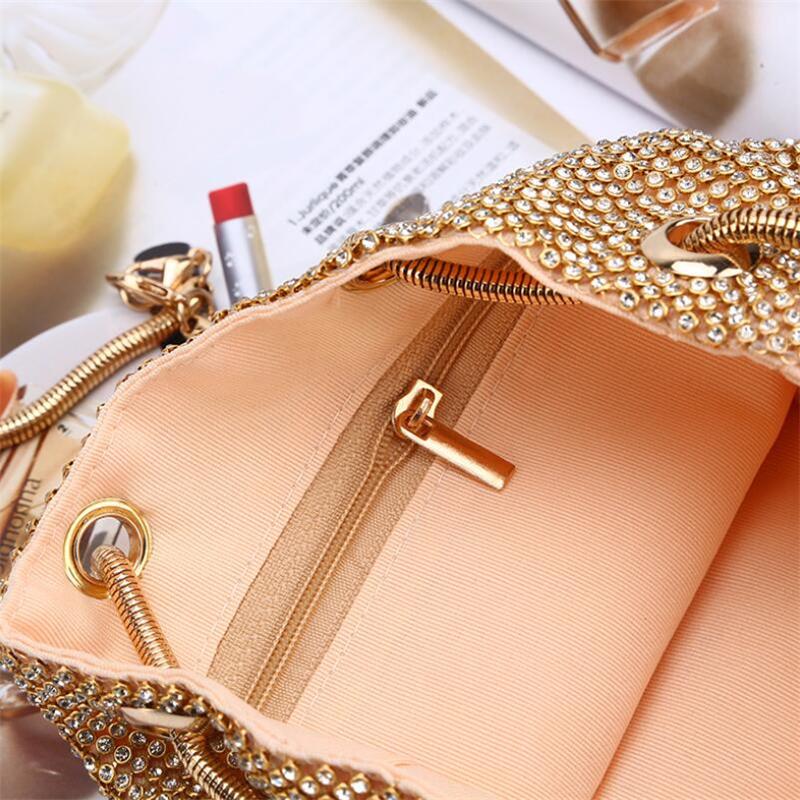 2020 Hot sale new arrival diamond rhinestones glitter women shoulder handbag crossbody evening bag