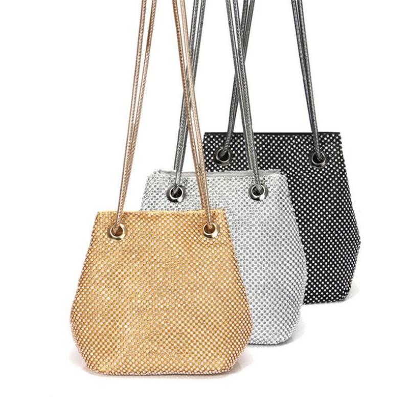 2020 Hot sale new arrival diamond rhinestones glitter women shoulder handbag crossbody evening bag