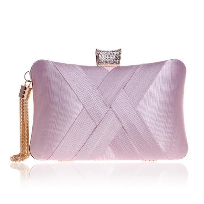 2020 Latest fashion similar silk dress party ladies bag clutches and evening bag