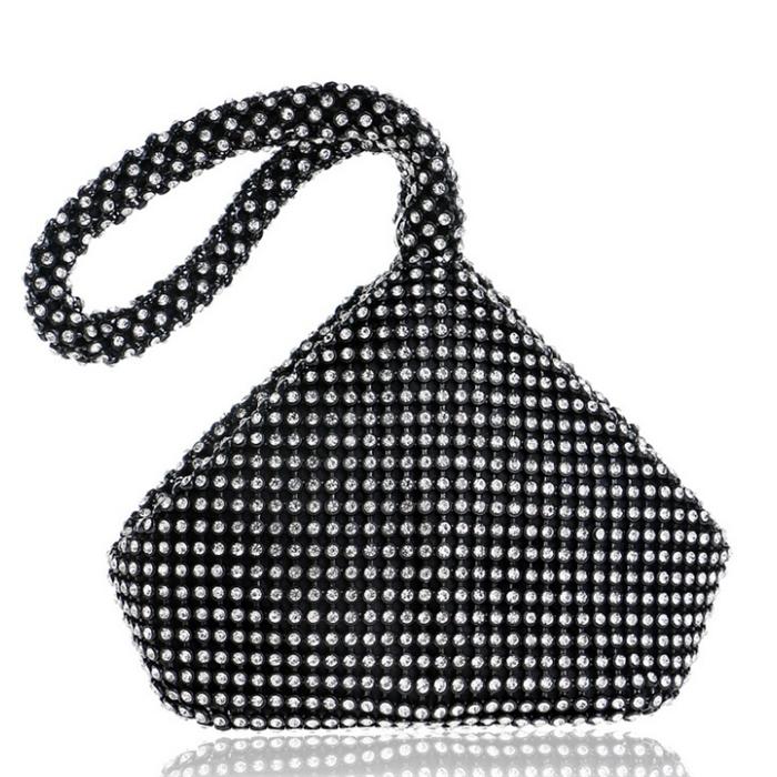 2020 New fashion small wedding flapper handbag purse glitter crystal evening clutch bag