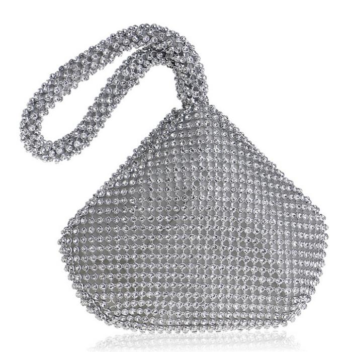 2020 New fashion small wedding flapper handbag purse glitter crystal evening clutch bag