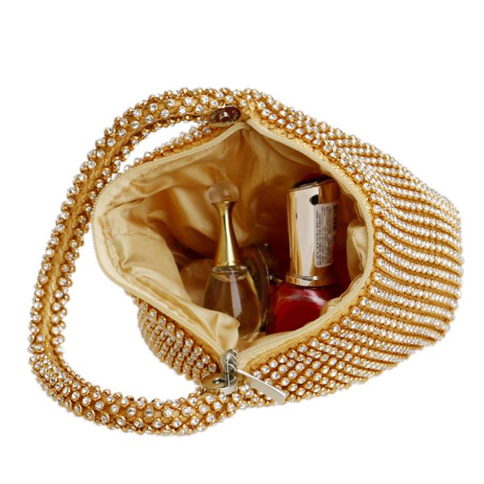 2020 New fashion small wedding flapper handbag purse glitter crystal evening clutch bag