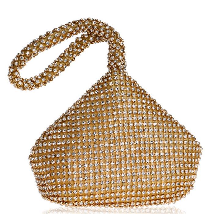 2020 New fashion small wedding flapper handbag purse glitter crystal evening clutch bag