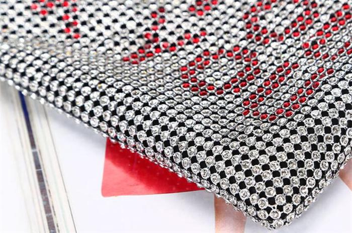 2020 New hot sale lady thank you women bling rhinestone evening bag purse
