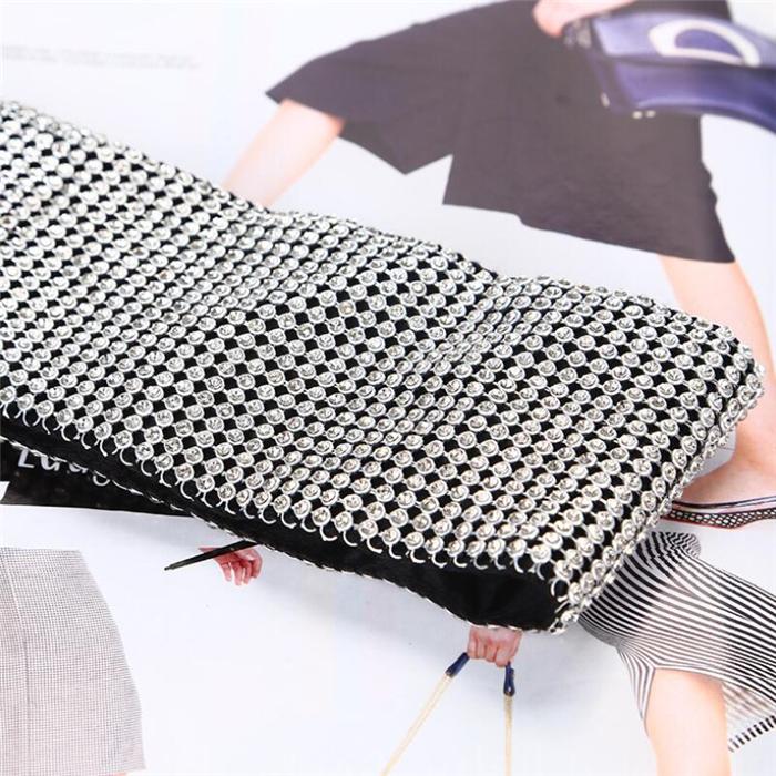 2020 New hot sale lady thank you women bling rhinestone evening bag purse
