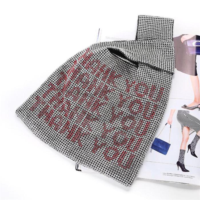 2020 New hot sale lady thank you women bling rhinestone evening bag purse