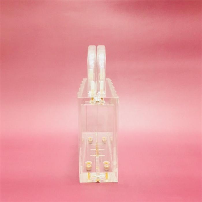 2020 Retail fashion luxury transparent acrylic handle clear purses women handbags
