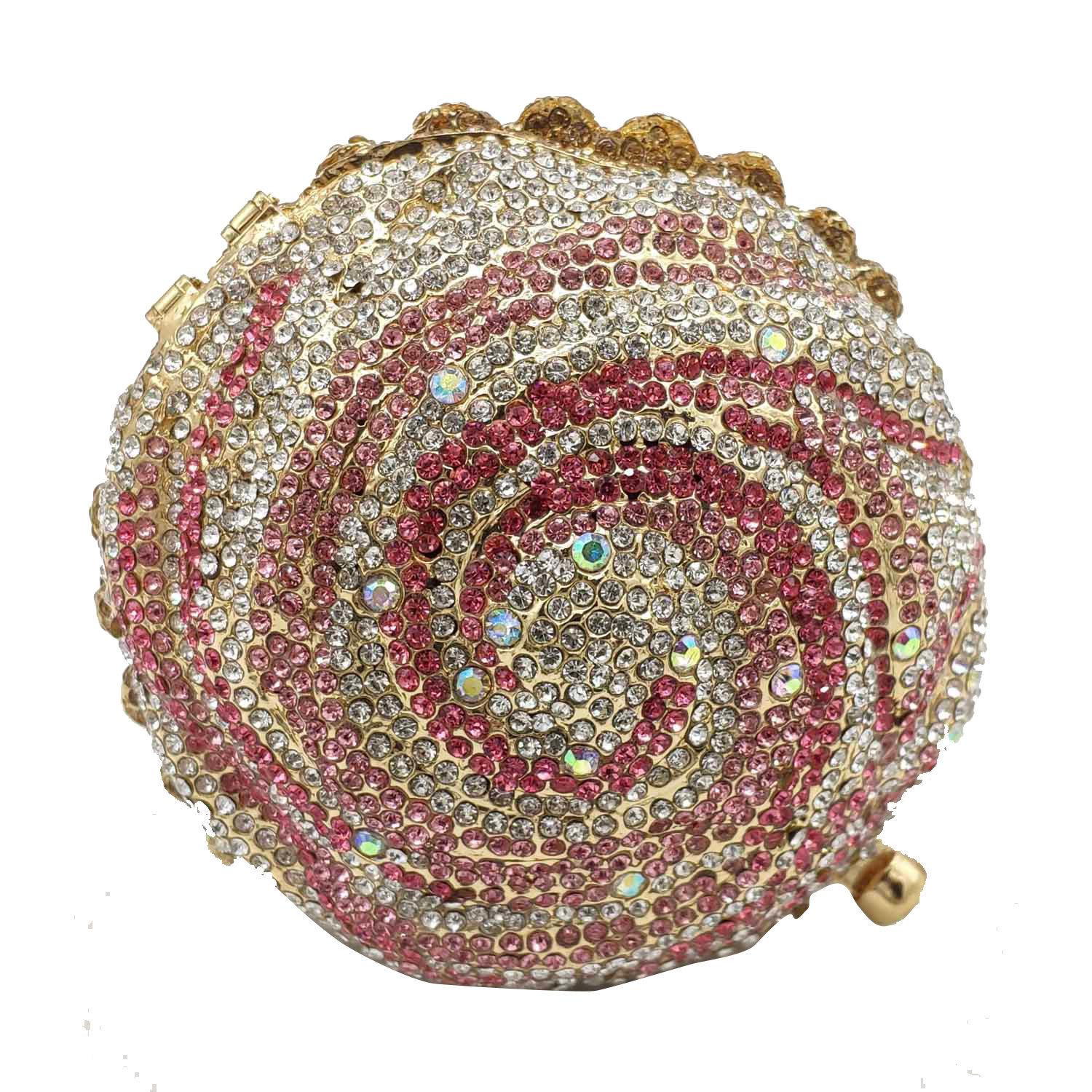 Angelbag Luxury bling wedding cupcake shape crossbody rhinestone crystal clutch evening bag