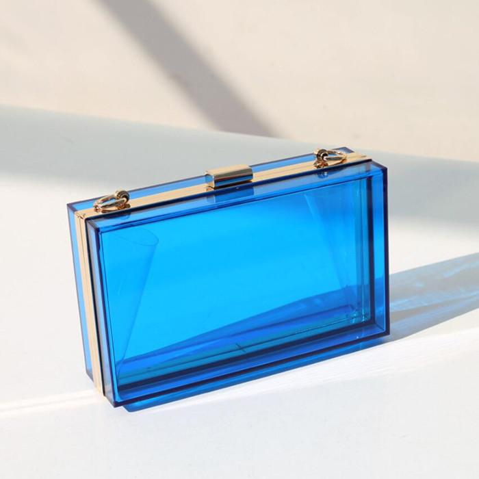 Factory summer wholesale fashion colorful clear acrylic transparent bag