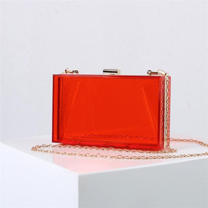 Factory summer wholesale fashion colorful clear acrylic transparent bag