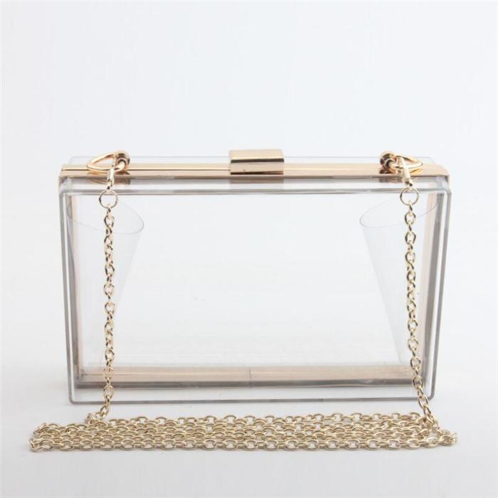 Factory summer wholesale fashion colorful clear acrylic transparent bag
