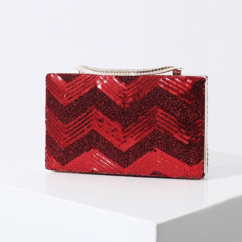Fashion party banquet bling women clutch sequin evening bag