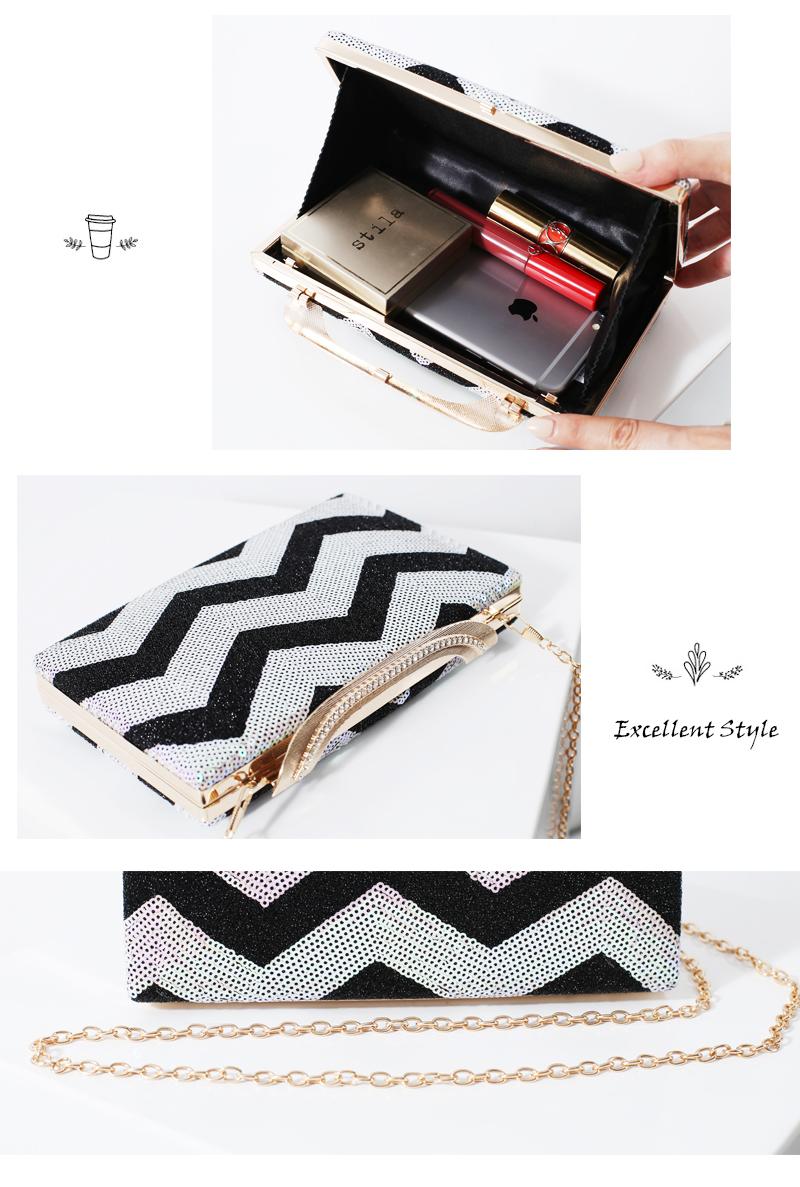 Fashion party banquet bling women clutch sequin evening bag